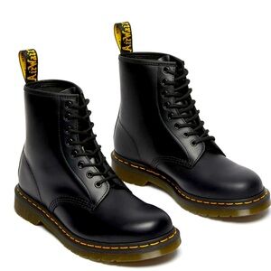 Dr. Martens, 1460 Smooth Leather Lace Up Boots in Black, Men's Size 9.5 (43EU)